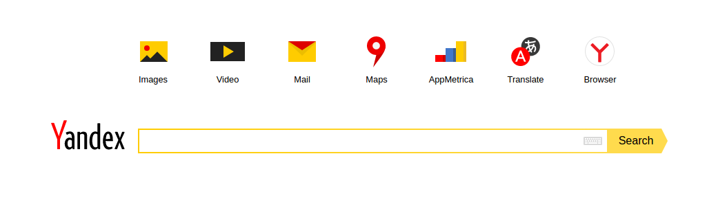 yandex.com link (images,videos,mail,maps,appmetrica,translate,browser)